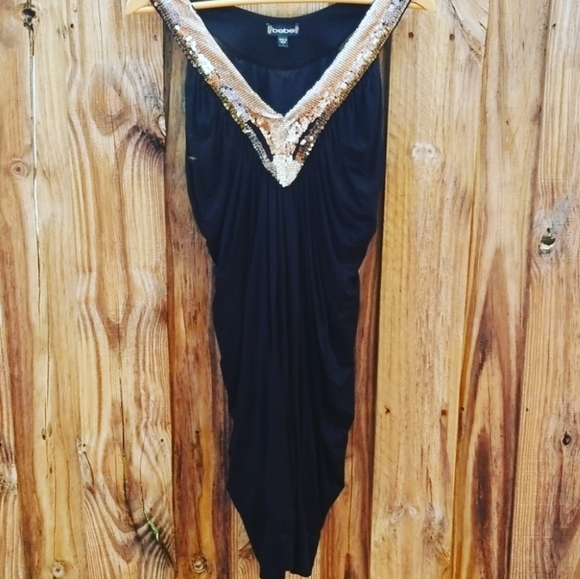 Bebe Sexy Sequin V-neck Dress/Tunic - Picture 3 of 8
